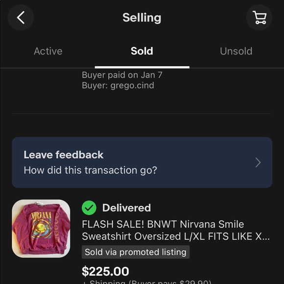 SALE! Nirvana Smile Sweatshirt L/XL Oversized - Picture 4 of 15